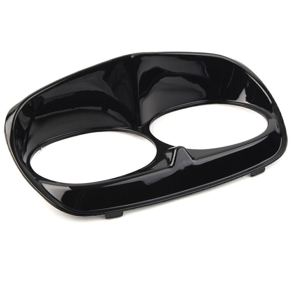 for Harley Road Glide FLT 98-13 Headlight Bezel Scowl Outer Light Fairing Black Q