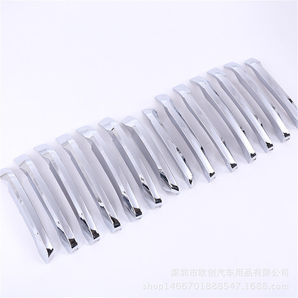 14Pcs Chrome ABS Front Grille Grill Inserts Strips Trim for BMW X1 F48 2016-2019