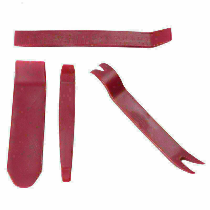 4x Universal Car Dash Moulding Trim GPS Door Panel Radio Open Pry Removal Red