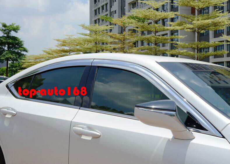 for Lexus ES350 300h 2019-24 silver Window Visor Vent Sun Shade Rain Guard trim