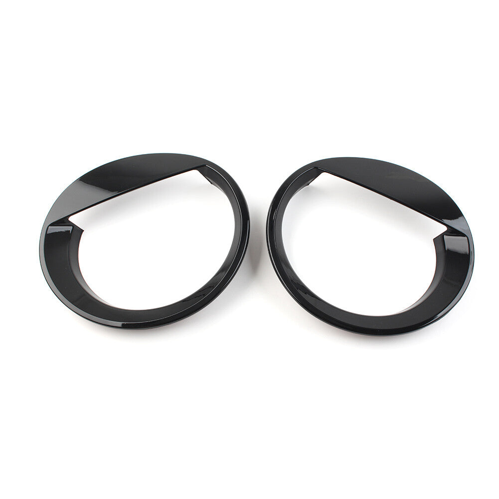 2x Angry Bird Style Front Headlight Cover Trim for Jeep Patriot 2011-2017 Black