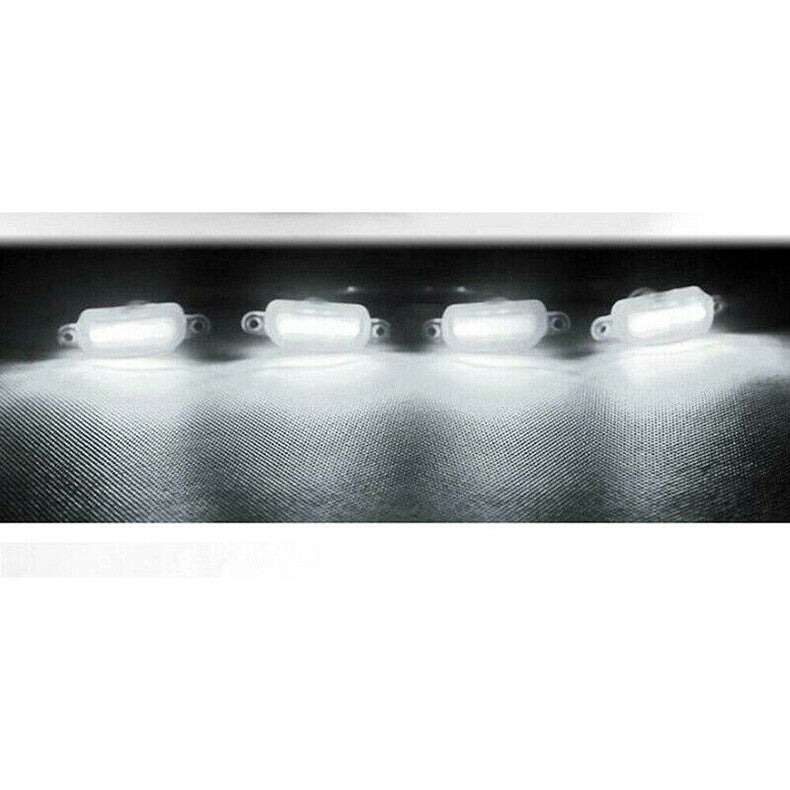 for Hyundai Kona 2018-2023 White Front Grille LED Light Style Grill trim
