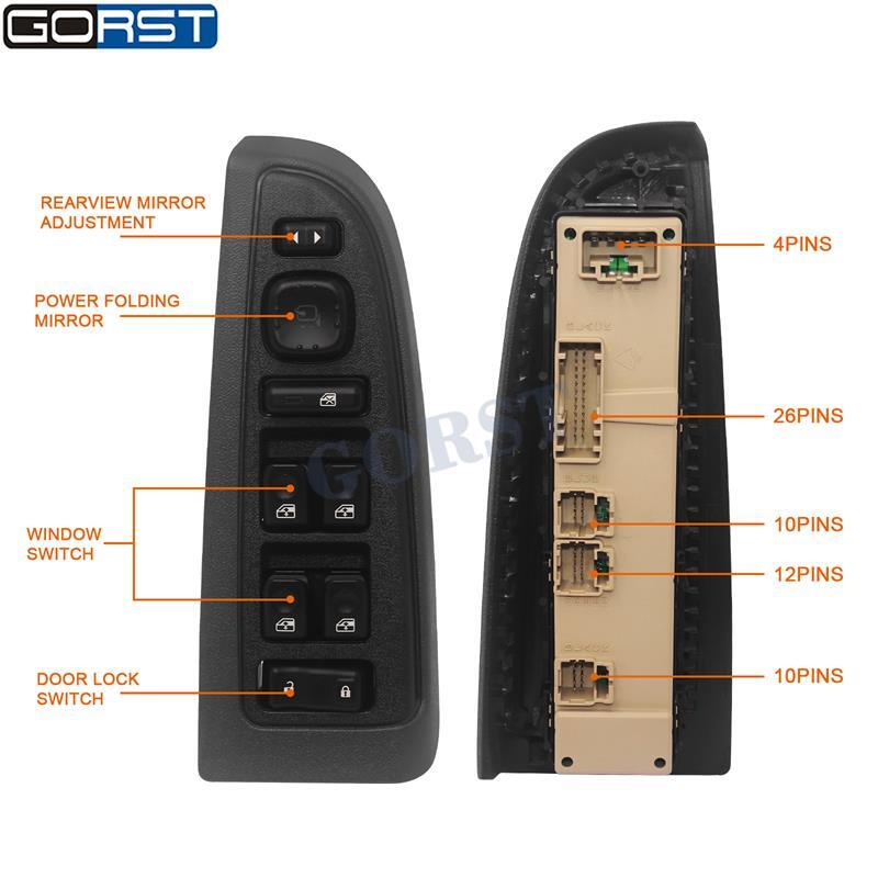 Master Power Window Control Switch with Housing 15883429 for Hummer H2 2003-2007 v