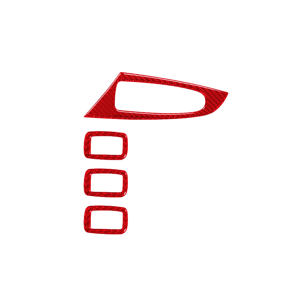 Red Carbon Fiber Gear Shift Outer Frame Trim for Jetta Sedan 2011-14 v