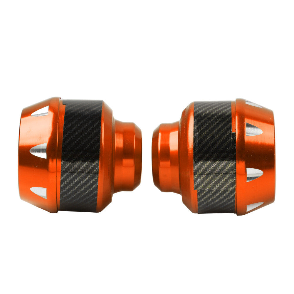 2x Motorcycle Front Fork Frame Sliders Crash Protection Engine Collision Orange