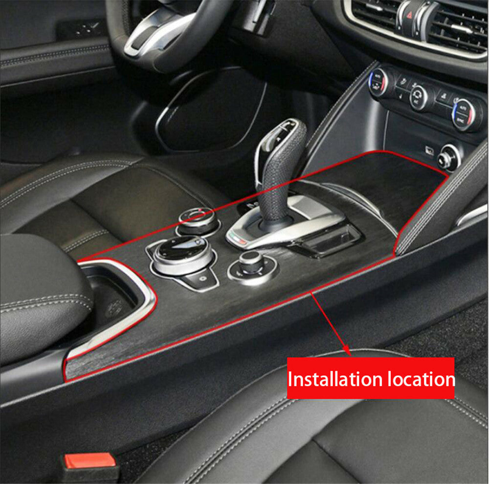 Carbon Fiber ABS Central Gear Shift Panel Cover for Alfa Romeo for Stelvio 2020-2021