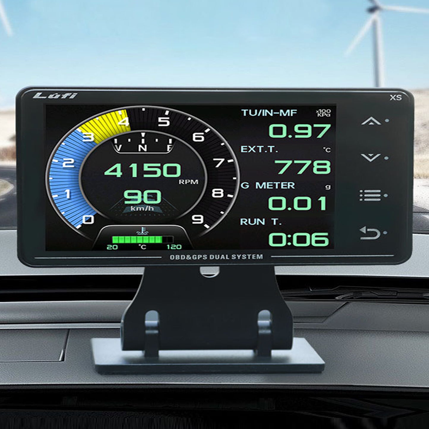 3rd-generation Car Modified Instrument OBD2 Boost gauge GPS Multi-function LCD