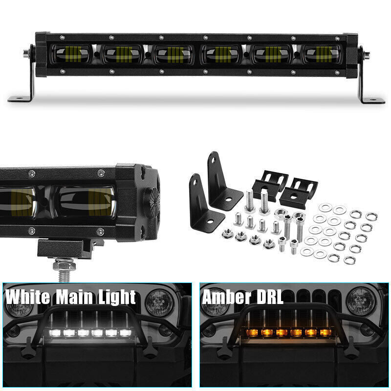 14 inch Slim LED Work Light Bar DRL Fog Lamp For ATV Truck Trailer Lighting