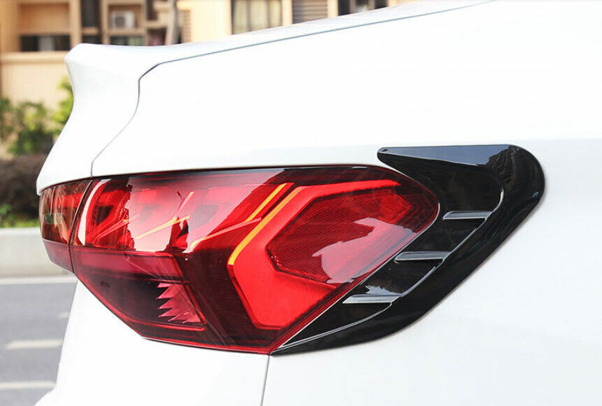 for Audi A3 2022-2024 ABS Glossy Black Rear Tail Light Lamp Strip Cover Trim 2P