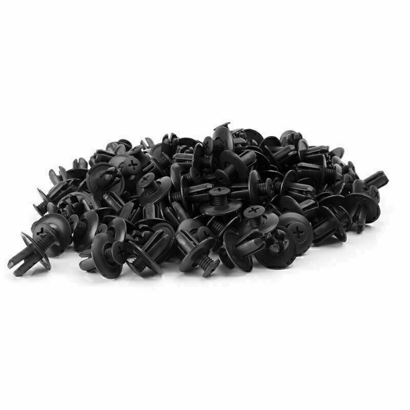 8mm Body Hole Plastic Rivets Fastener Fender Bumper Push Pin Clips 120PCs