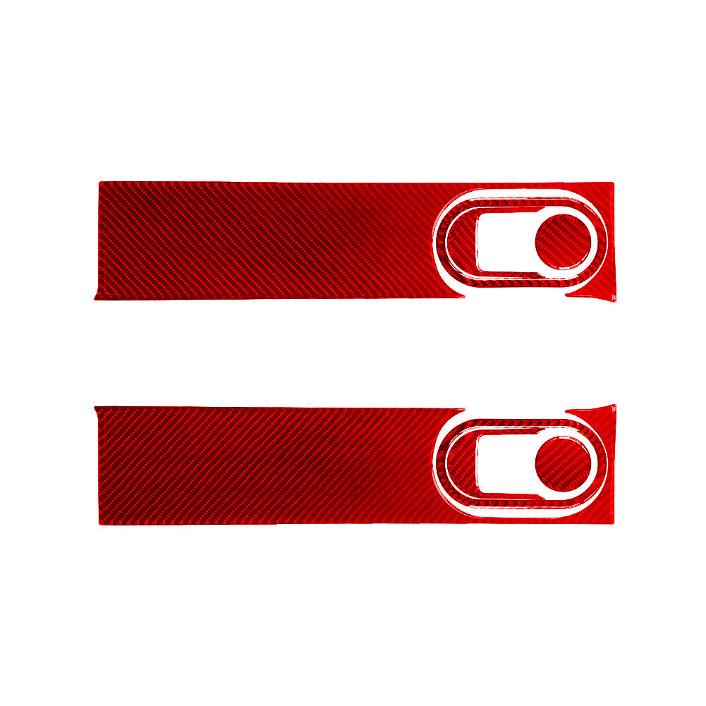 Red Carbon Fiber Interior Water Cup Panel Cover Trim for Corolla 2014-18 v