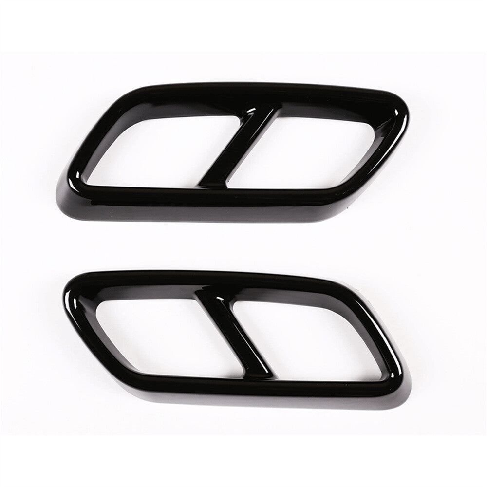 for Benz C Class W206 2022+ Rear Exhaust Muffler Tail Pipe Cover ABS Gloss Black