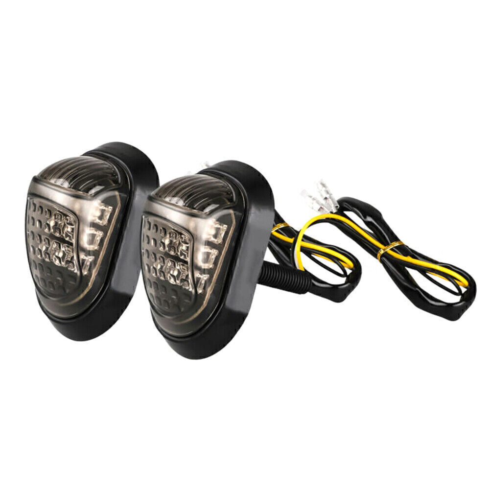 12V Motorcycle Flush Mount Turn Signals Amber 9 LED Indicators Lights Universal Q