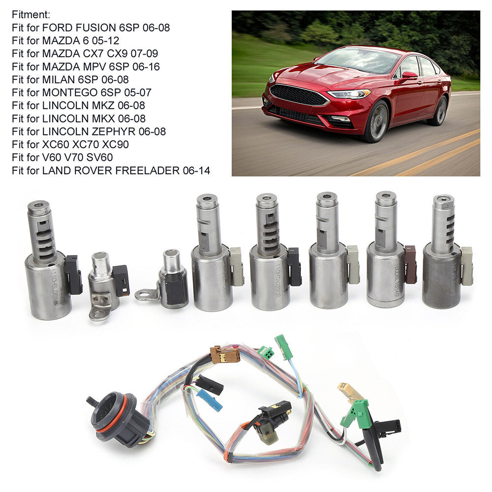 Transmission Solenoid Kit With Harness for Mazda for Lincoln AF21 TF-81SC n