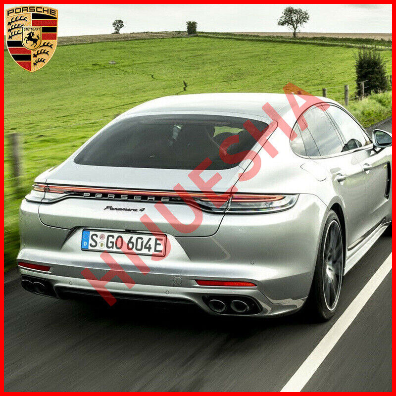 Matte Black for Porsche for Panamera 4 Letters Rear Badge Emblem Set Look Deck lid