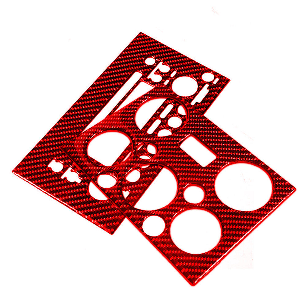 Red Carbon Fiber Central CD Control Panel Trim for Cruze 2009-2015 v