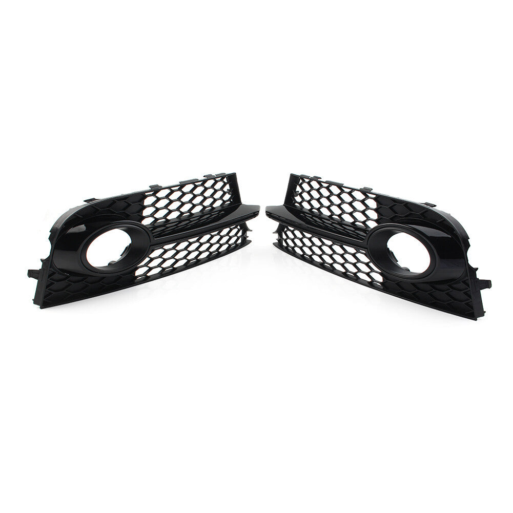 Pair Front Bumper Mesh Fog Light Grille Cover for Audi TT MK2 TTS 2011-14