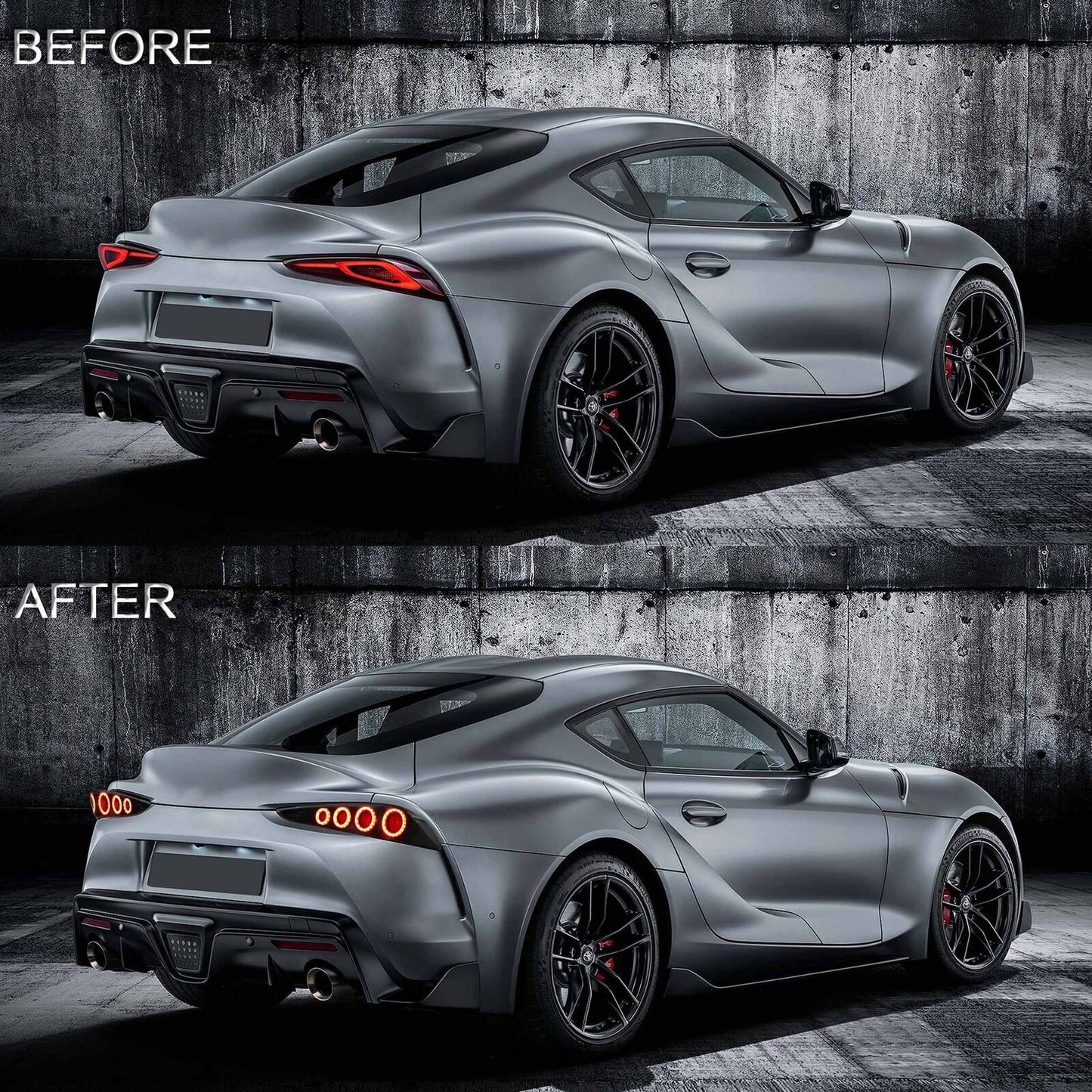 1Pair LED Taillights For 2018-24 for Toyota GR Supra A90/A91 W/Sequential Rearlamps