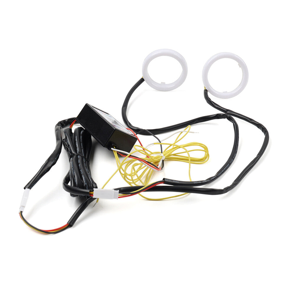 Phone Control Angel Eye Lights RGB Halo Rings Headlight DRL Retrofit