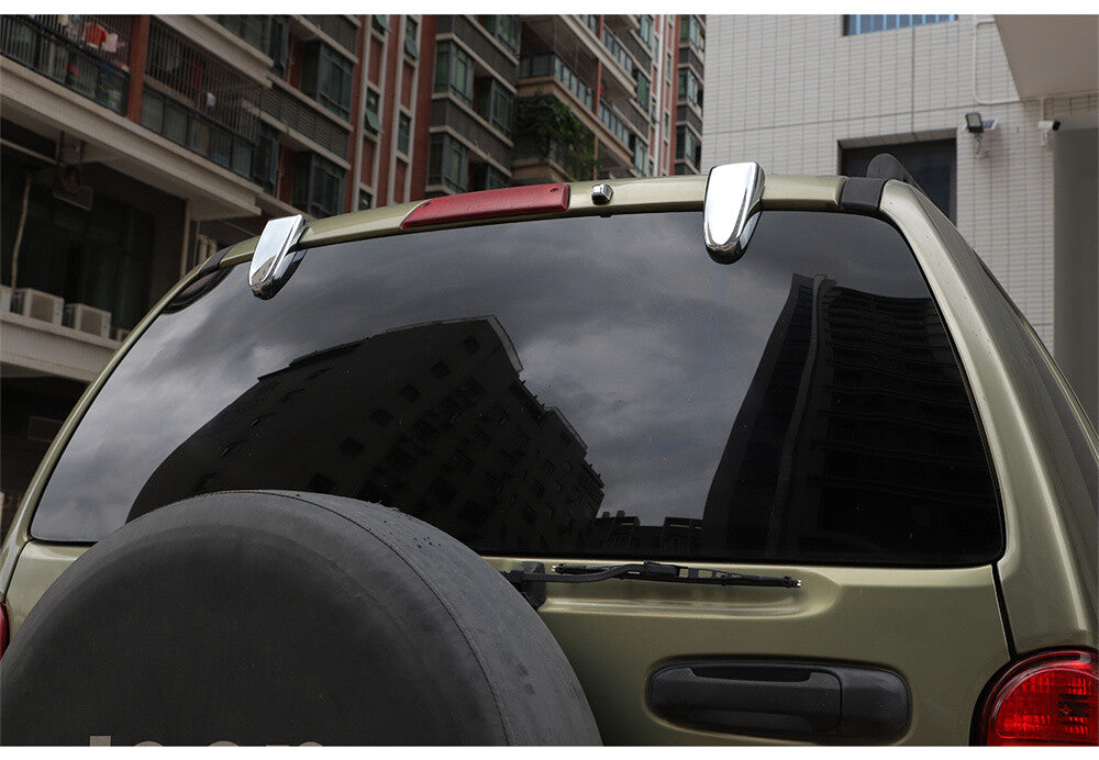 3Pcs Chrome ABS Tailgate Rear Window Glass Hinge Trim for Jeep Liberty 1999-2006