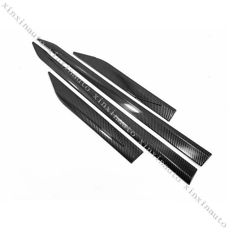 Carbon Fiber Texture Side Panel Door Body Molding Trim for Toyota RAV4 2019-2024