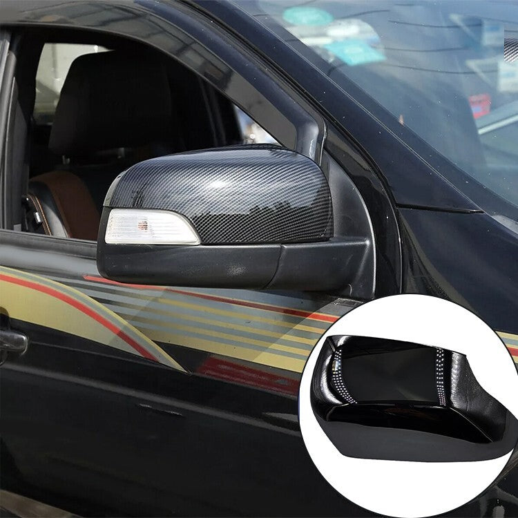 2pcs Black Door Wing Mirror Cover Rearview Mirror Housing For The For v
