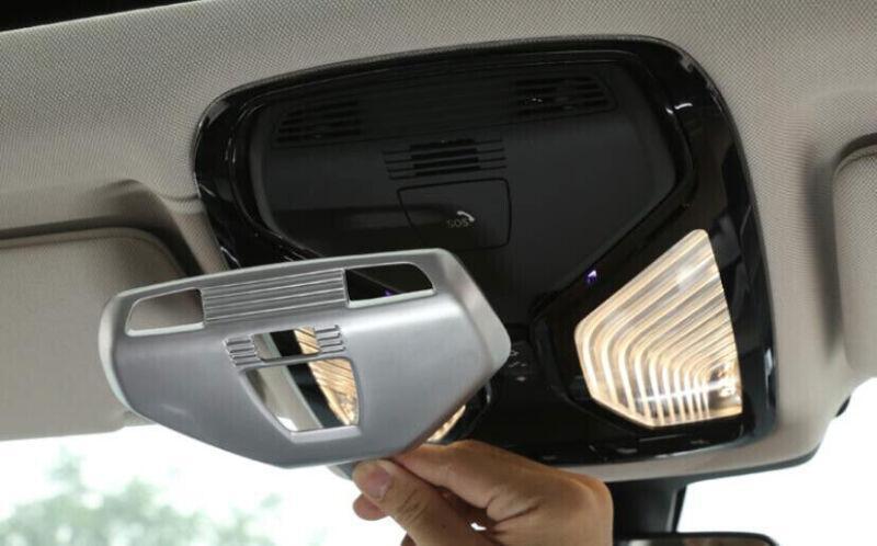 for BMW 7 Series 2016-2022 Matte Silver Front Reading Lamp Frame Cover Trim 1PCS