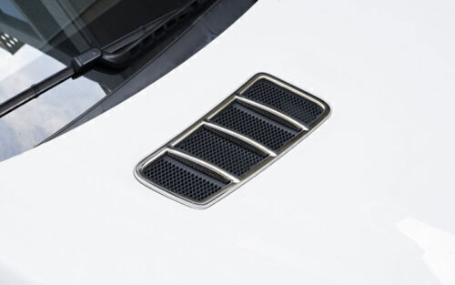 2P Machine Cover Air Outlet Frame Decor for Benz GLE GLS 2016-2019 Steel Chrome