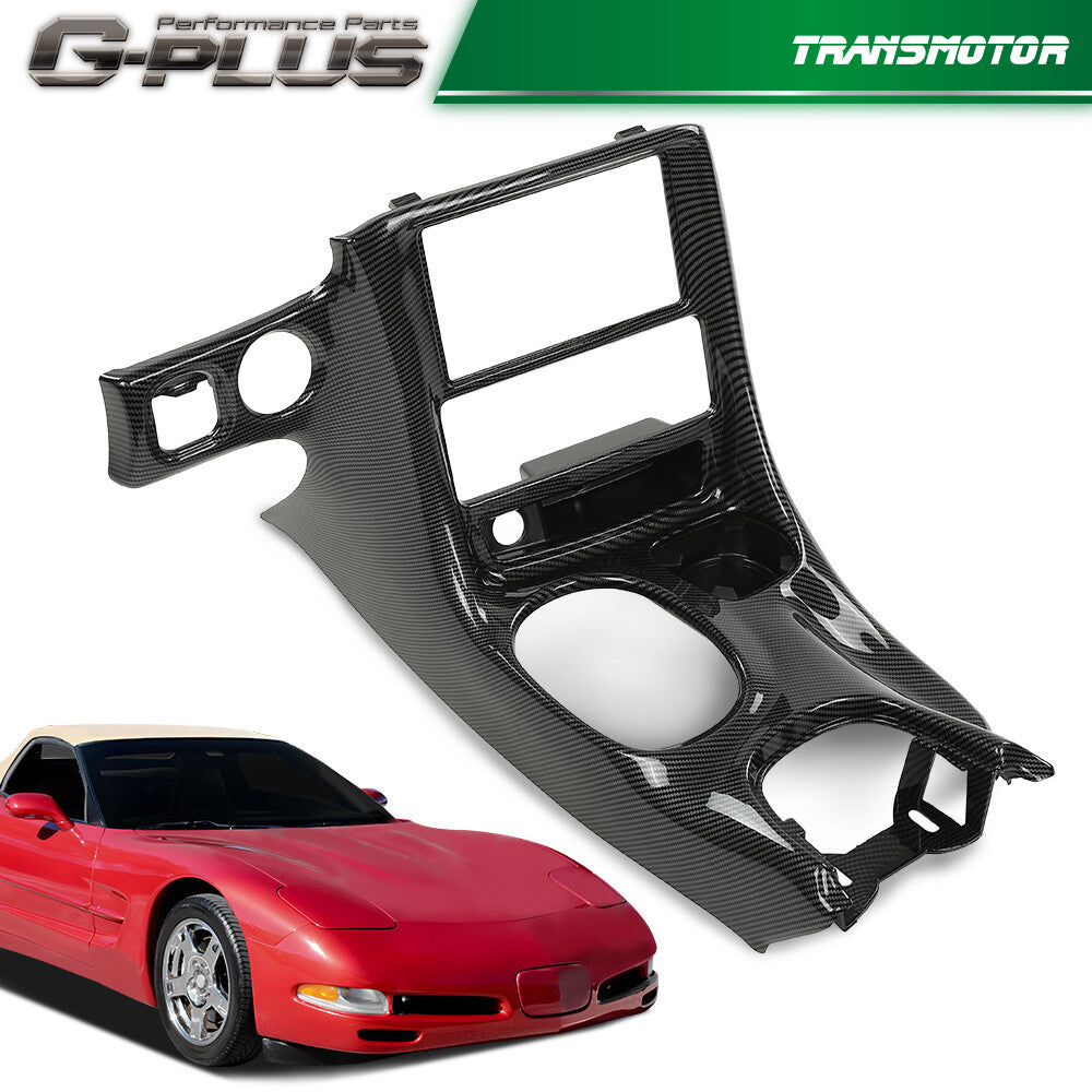 Fits 97-04 for Corvette C5 Double Din Radio Center Dash Bezel Kit Carbon Look - v