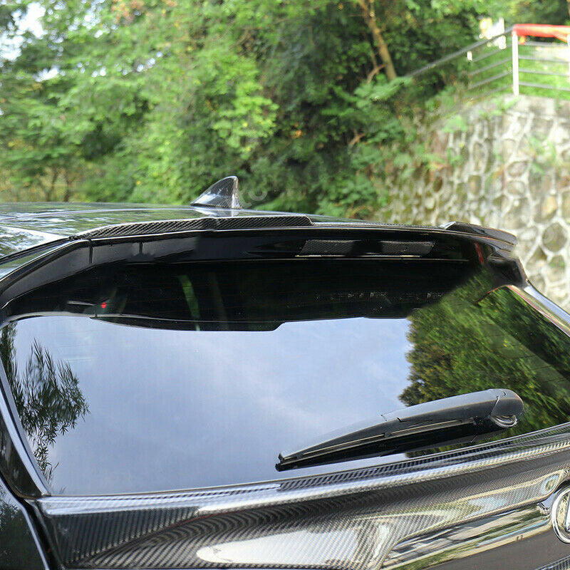 for LEXUS NX200 200t 300h 2015-21 Carbon Look Rear Trunk Wing Spoiler Lip Cover