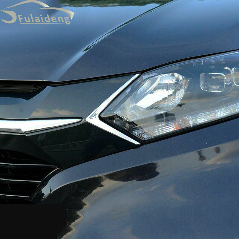 for Honda HR-V Vezel 2016-2020 Chrome Front Head Light Lamp Strip eyebrow Trim