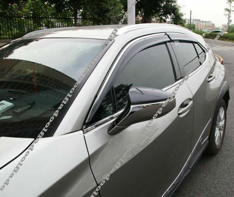 for Lexus UX200 250h 2019-2024 Window Visors Sun Rain Guard Deflectors W/Chrome