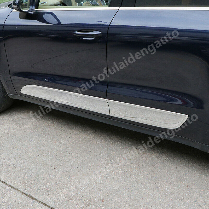 for Porsche Macan 2014-2019 Chrome Side Skirt Door Moulding Plate Cover Trim 4X