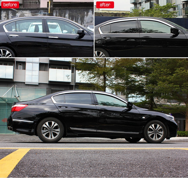 for Honda Accord 2014-17 Chrome Window Visor Vent Shade Rain Guard Deflector 4X