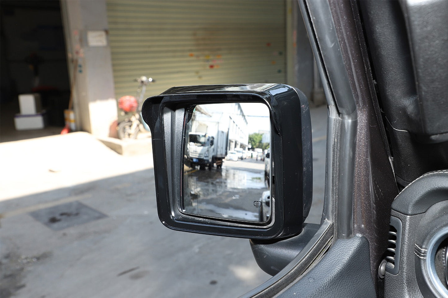Rear View Mirror Eyebrow Cover Trim Frame for Jeep for Wrangler JL JT 2018+ Black