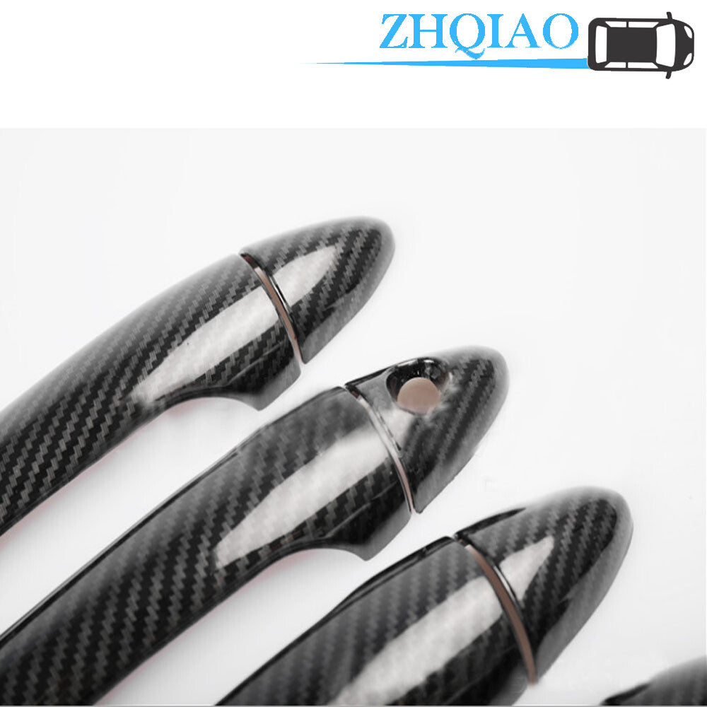 Carbon Fiber Side Outside Door Handle Cover Trim Fits for Kia Forte K3 2013-2015