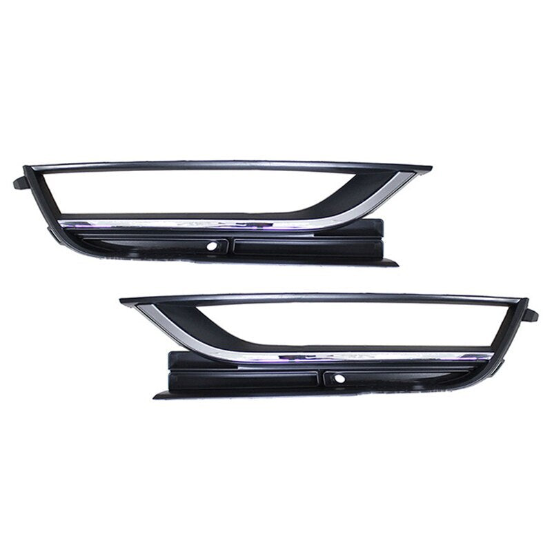 1 Pair Front Bumper Fog Light Cover Chrome for VW for Passat 2011-2015 v