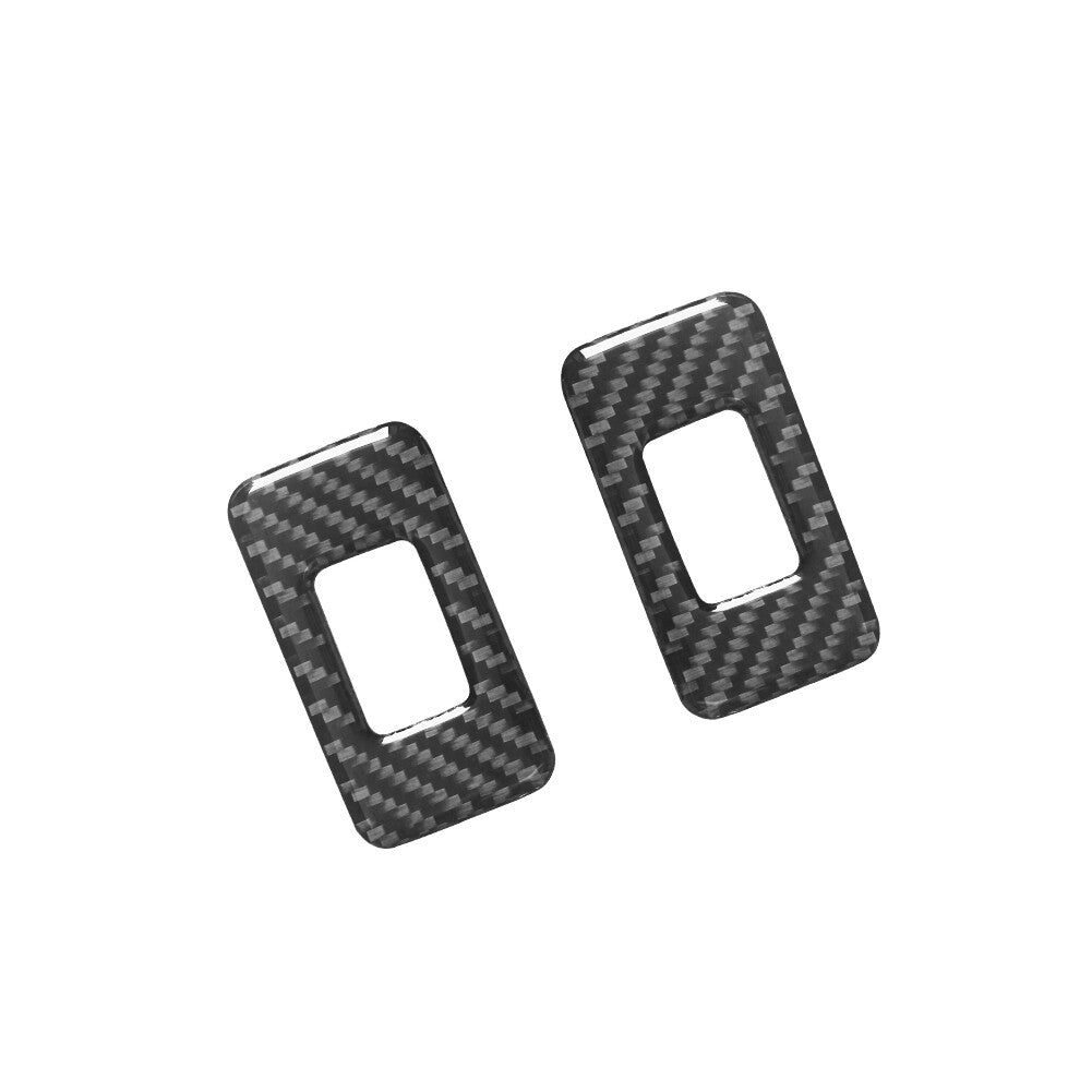 2x Carbon Fiber Front Rearview Mirror Adjusts Trim For Rogue 2014-2016 v