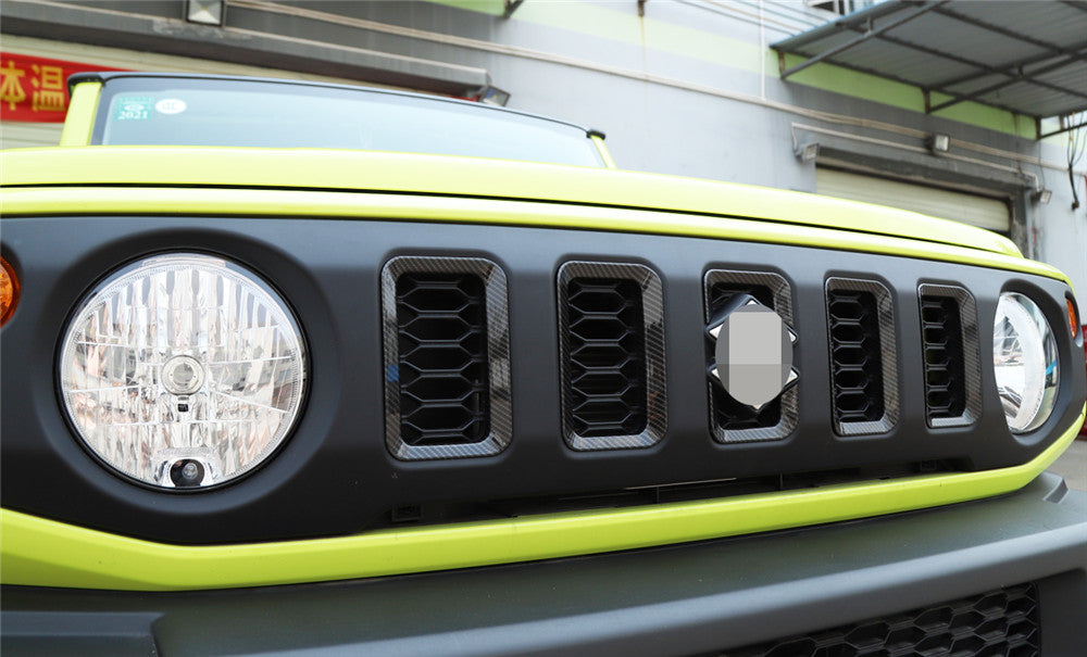 Carbon Fiber ABS Front Grill Grille Inserts Cover Fit for Suzuki for Jimny 2019-2022