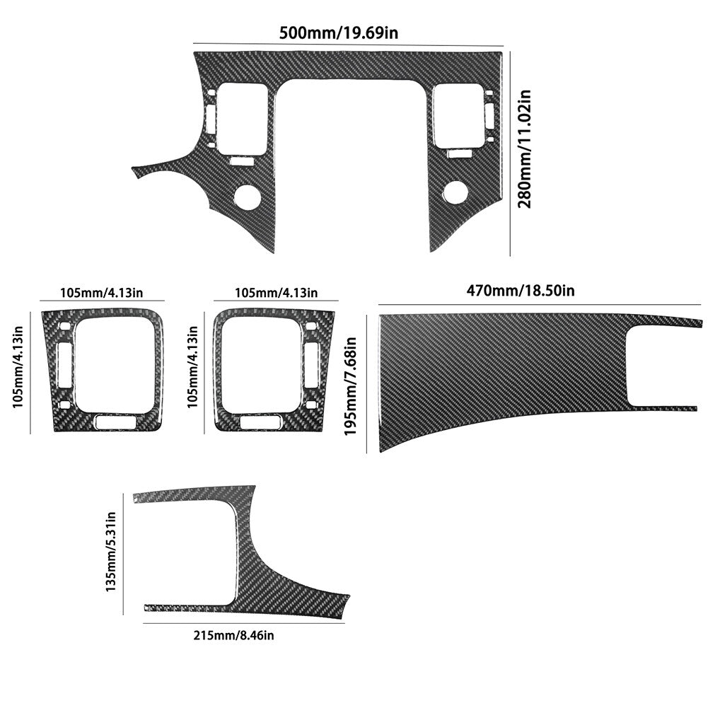 9x Piano Black Automatic Gear Shift Panel Cover Trim for Honda for Civic 8th 2006-11 v