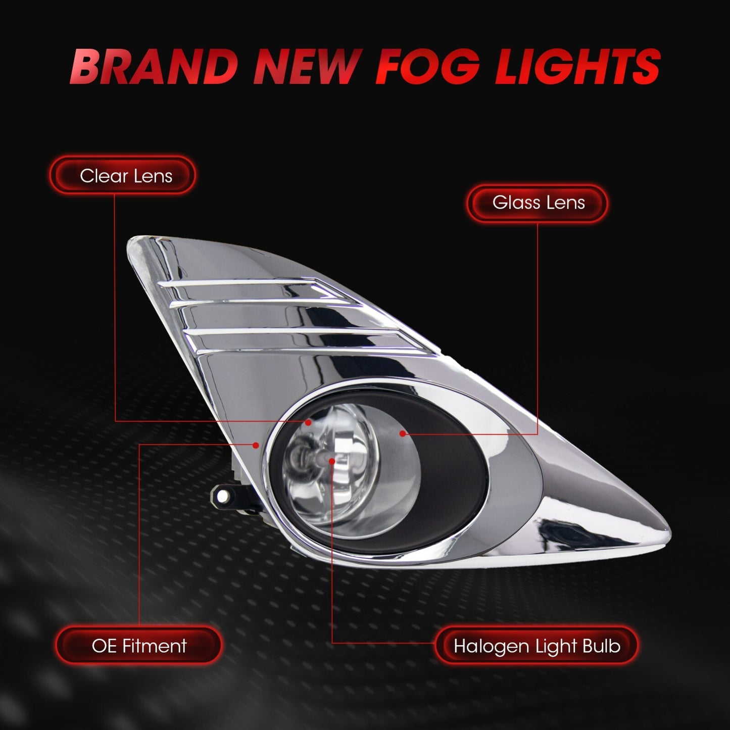 Fog lamp assembly fits 2012 - 2014 for Camry upgraded fog lamp cover - v