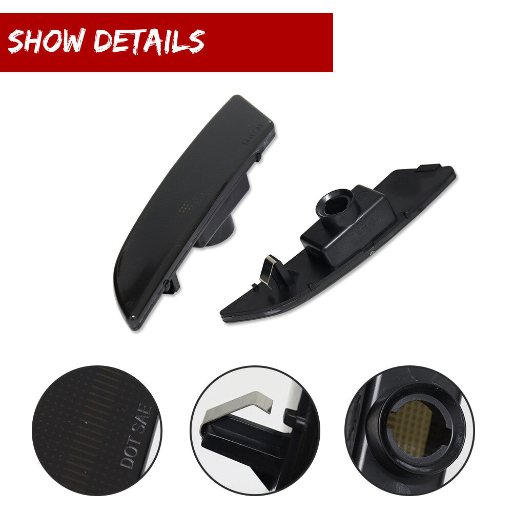 Suitable for 04-08 for Chrysler Crossfire SRT-6 smoked lens rear bumper side marker light kit- v
