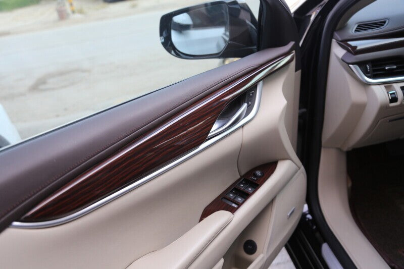 for Cadillac XTS 2013-2017 Red Wood Inner Door Panel Strip Molding Cover Trim 4P