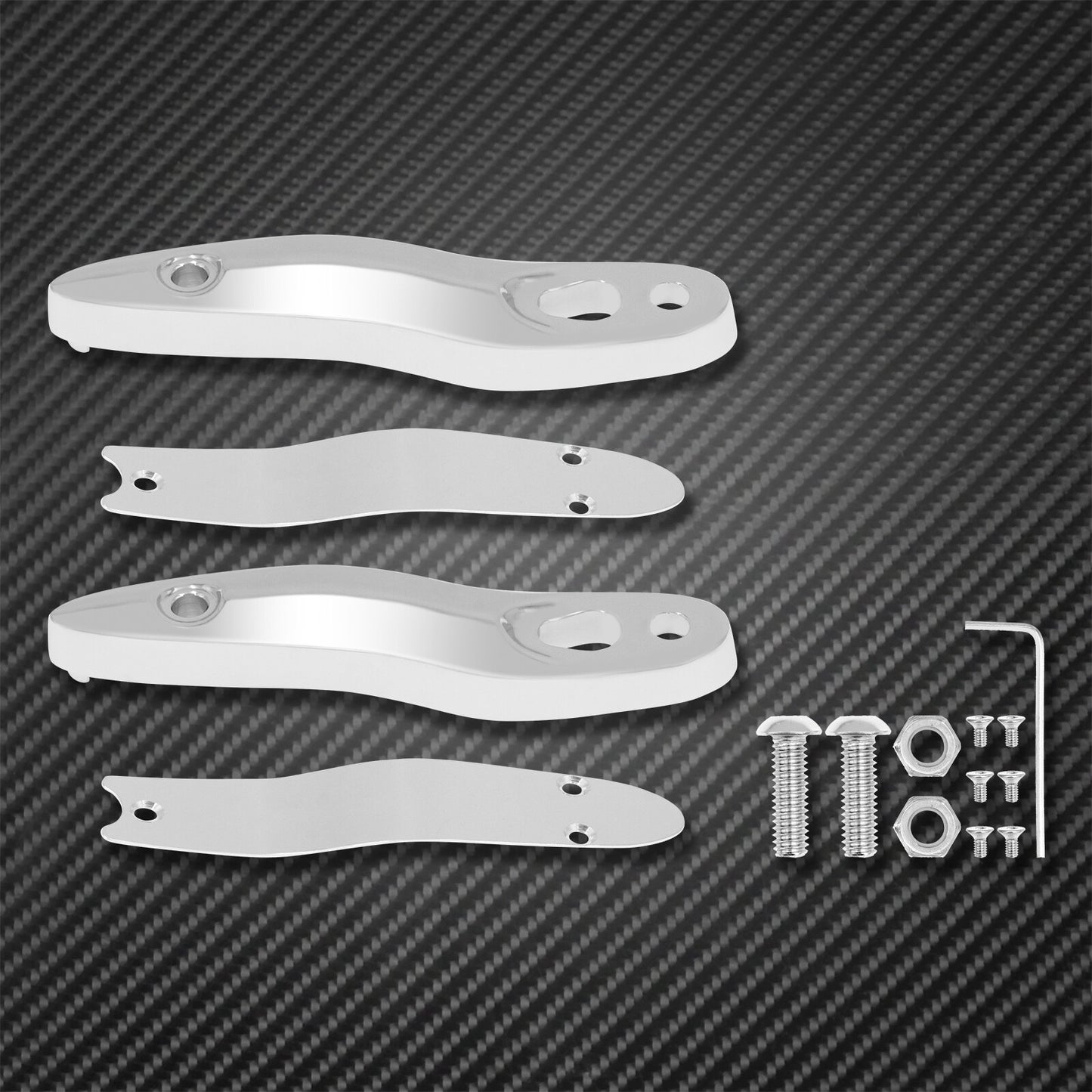 Chrome Rear Turn Signal License Plate Relocation Extension Kit Fit For Softail Q
