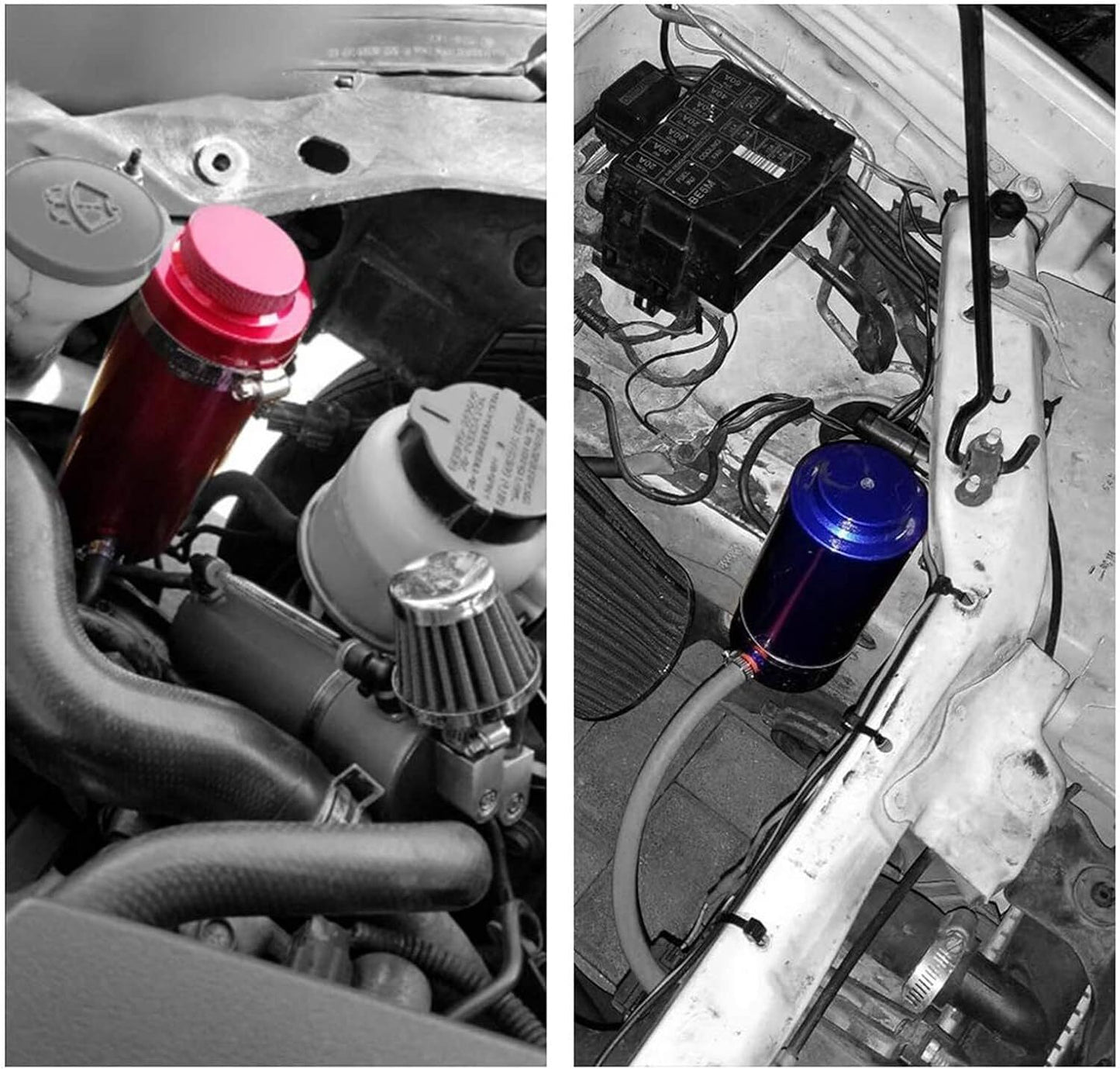 Universal Car 800ml Radiator Coolant Overflow Tank Oil Catch Bottle Aluminum