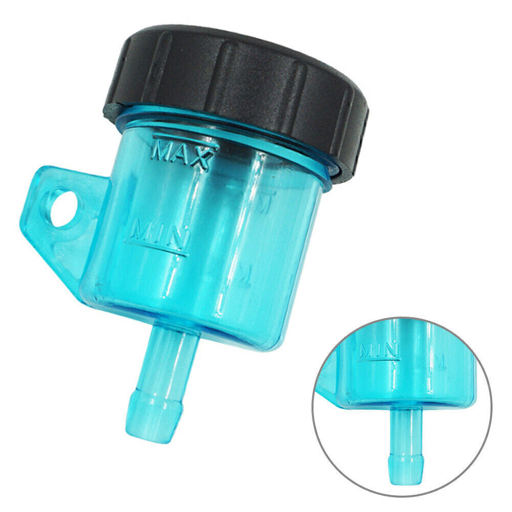 Motorcycle ABS Oil Cylinders Reservoir Front Brake Clutch Tank Fluid Cup Blue