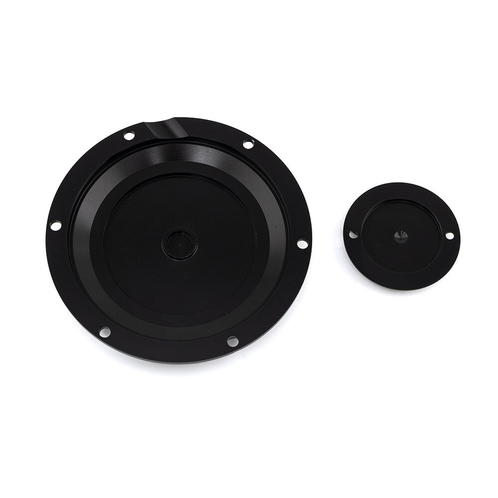 Black CNC Nostalgia Derby Timer Cover for Harley Sportster XL 1200 883 2004-2015 Q