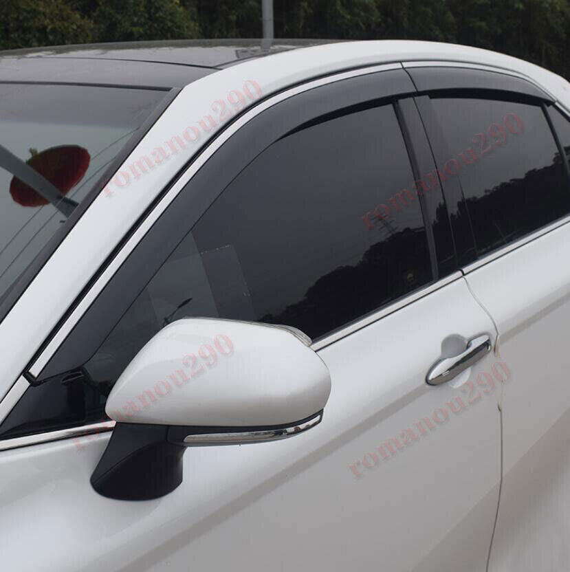 for Toyota for Camry 2018-2023 Smoke Window Visors Sun Rain Guard Deflector W/Chrome