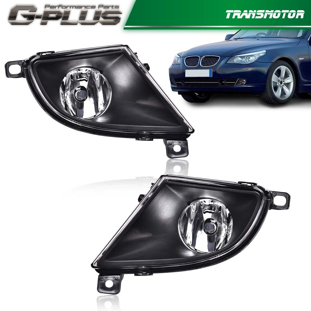 Clear Fog Lights fit for 2008 - 2010 5 E60 E61 Driving Lights with Bulbs - v