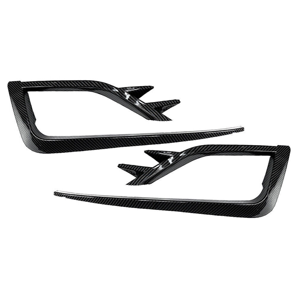 Fog Light Lamp Cover Bumper Grille Trim Carbon Fiber for VW for Golf MK7.5 2017-2019